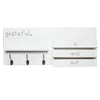 Addie Joy Grateful Decorative Mail Organizer - Distressed White